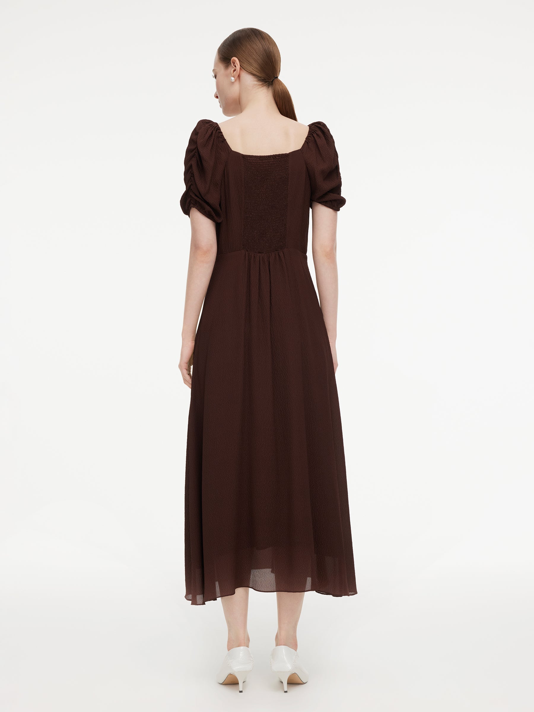 Mulberry Silk Square Neck Maxi Dress
