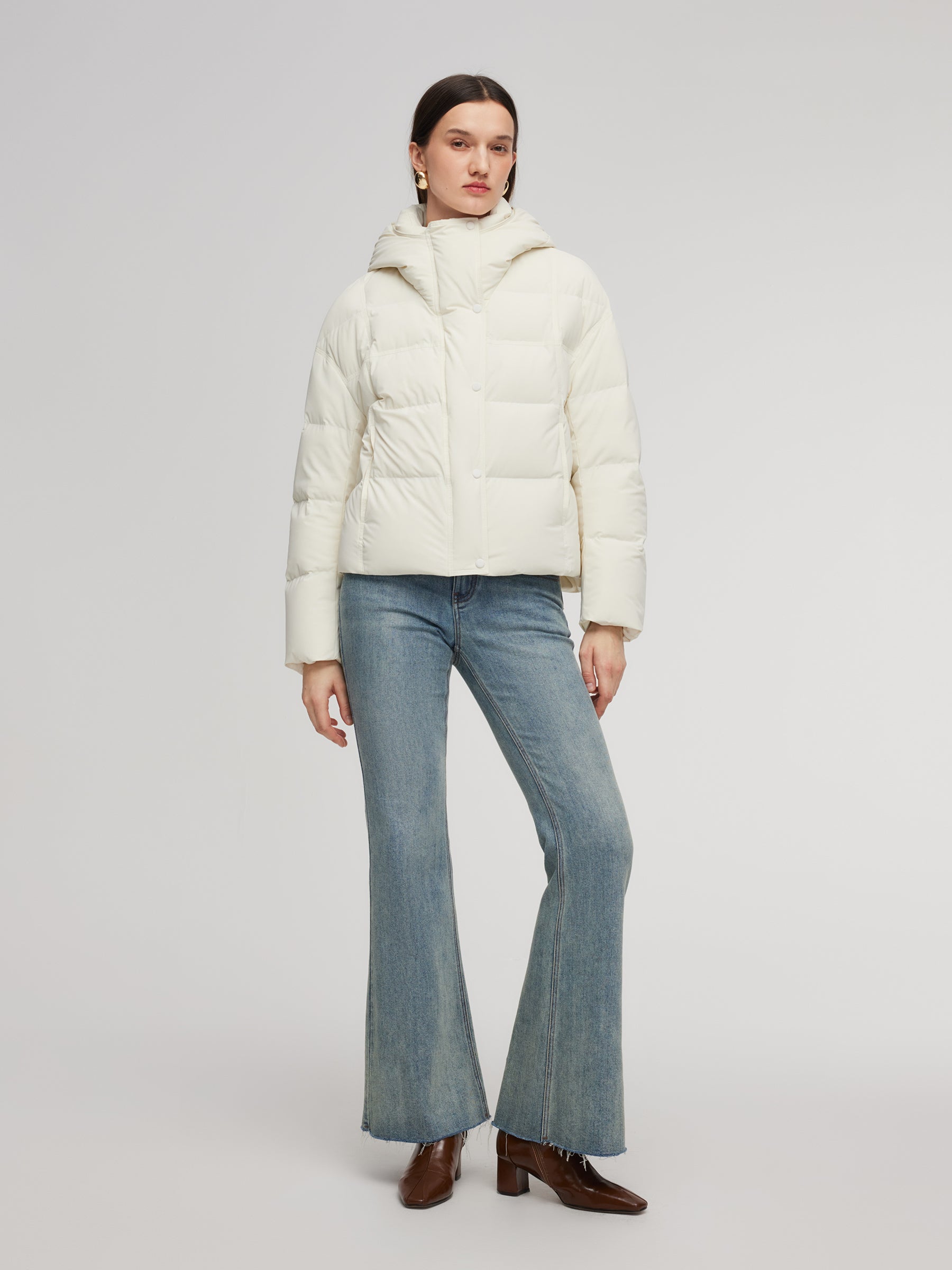 Windproof Hooded Down Jacket