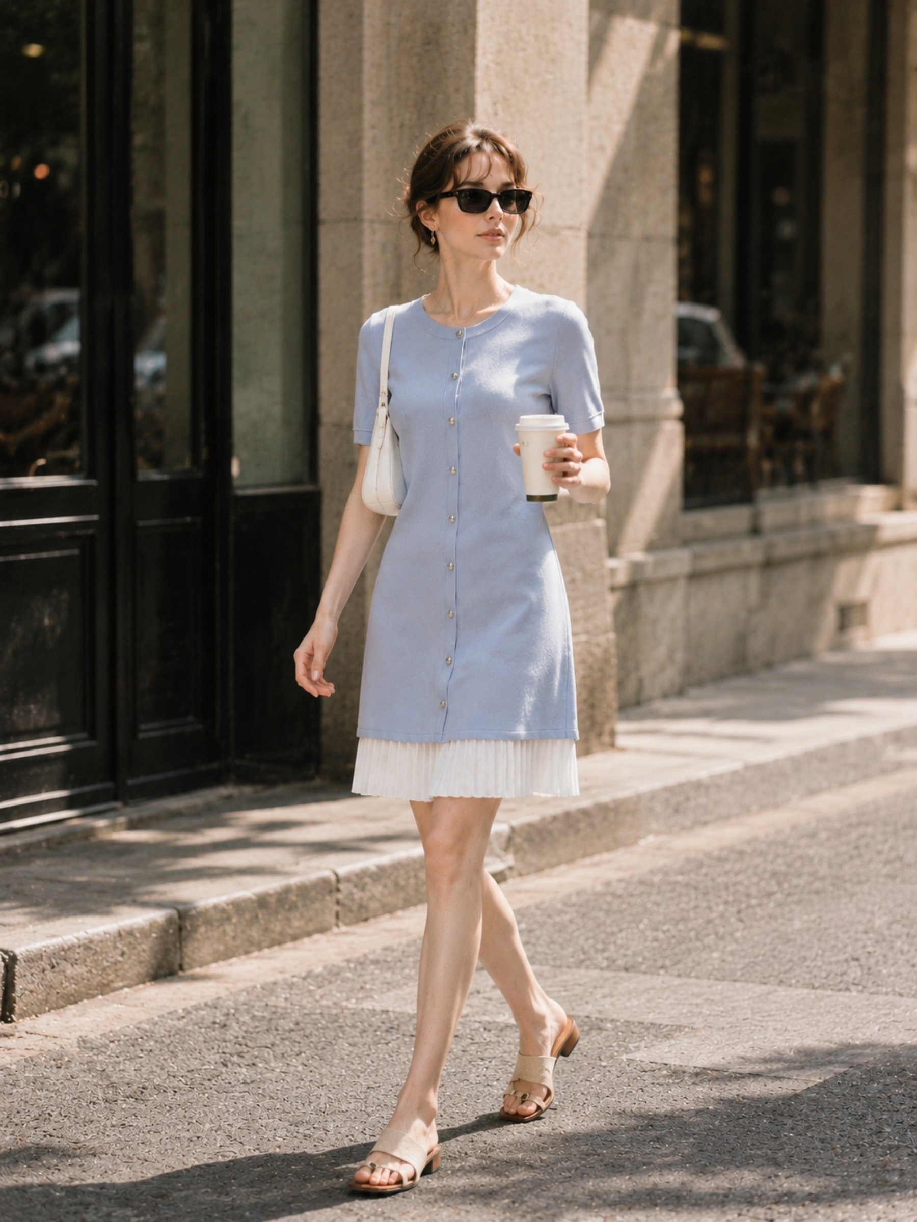 Tencel H-Line Mini Dress