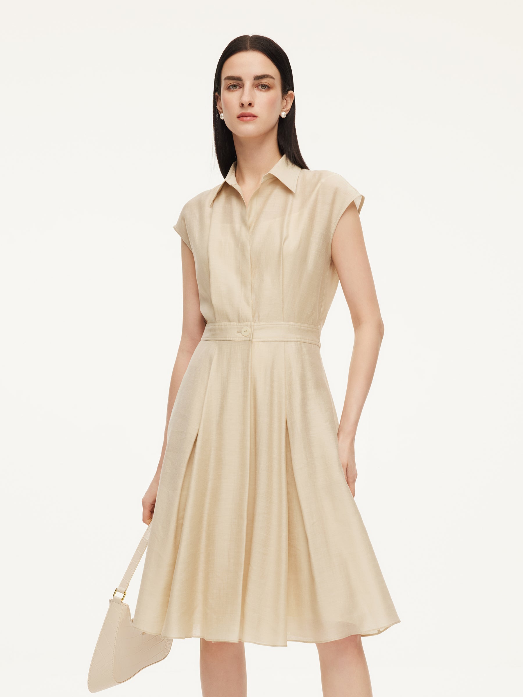 Tencel-Acetate-Linen Shirt Dress