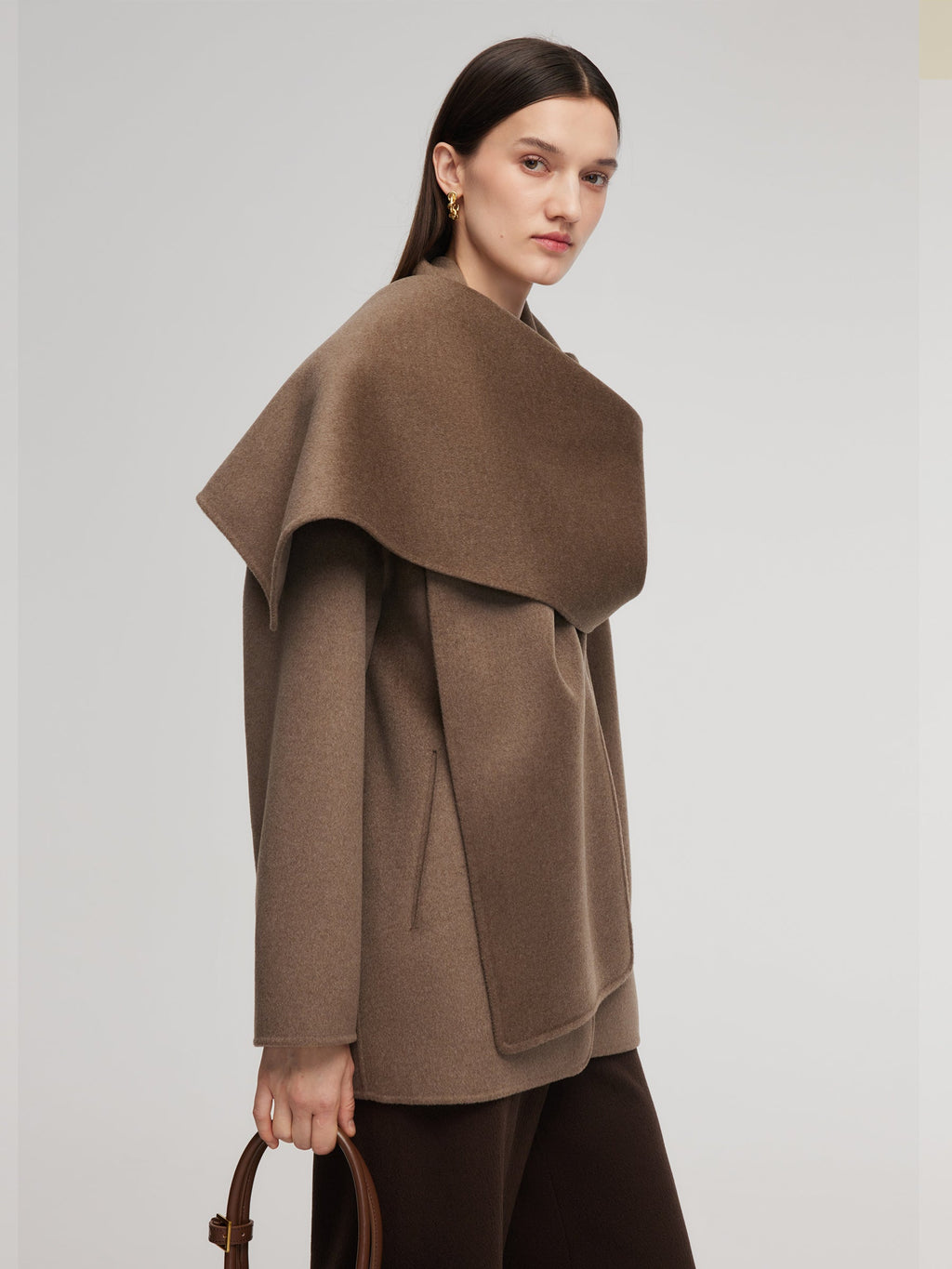 Scarf Collar H-Line Coat