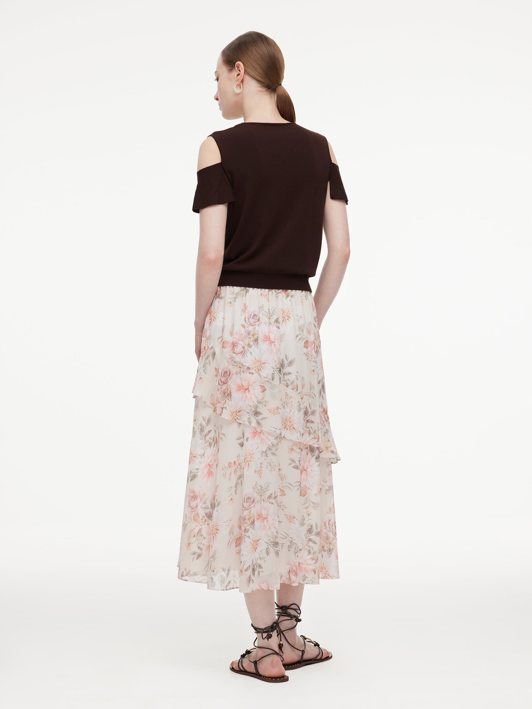 Vintage Watercolor Rose Skirt