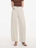 High-Cotton Curved Leg Jeans