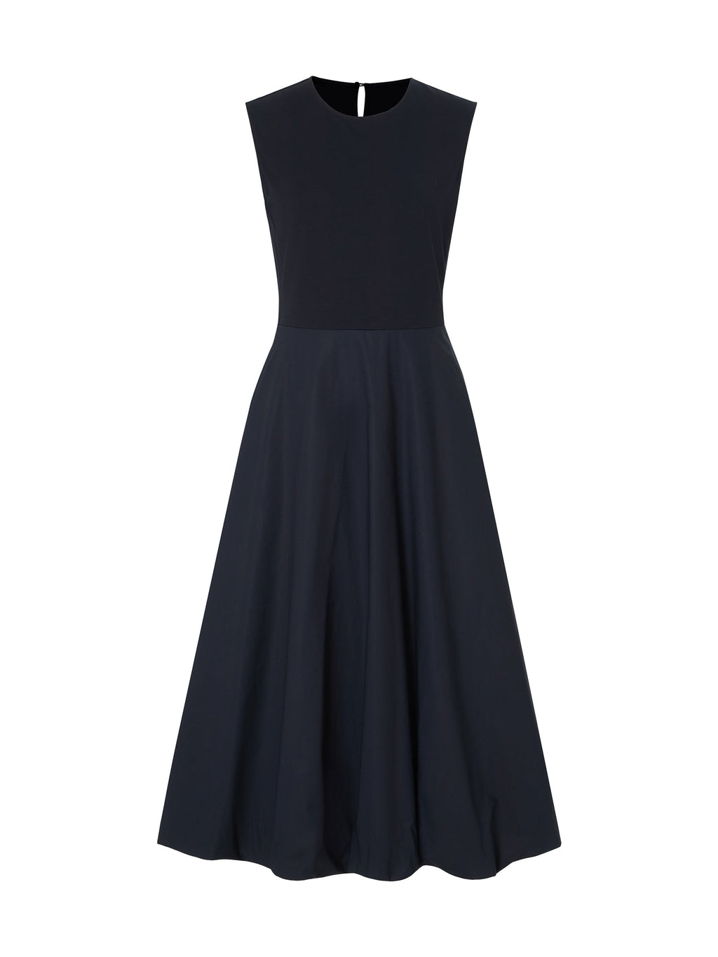 Dark Navy Bubble Hem Dress