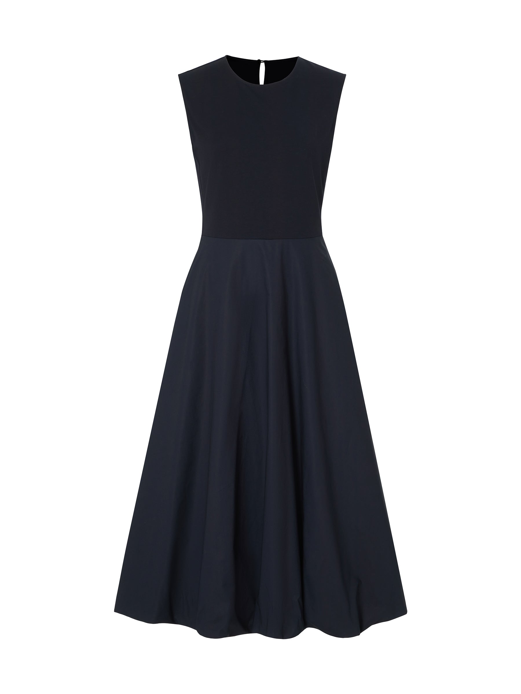 Dark Navy Bubble Hem Dress