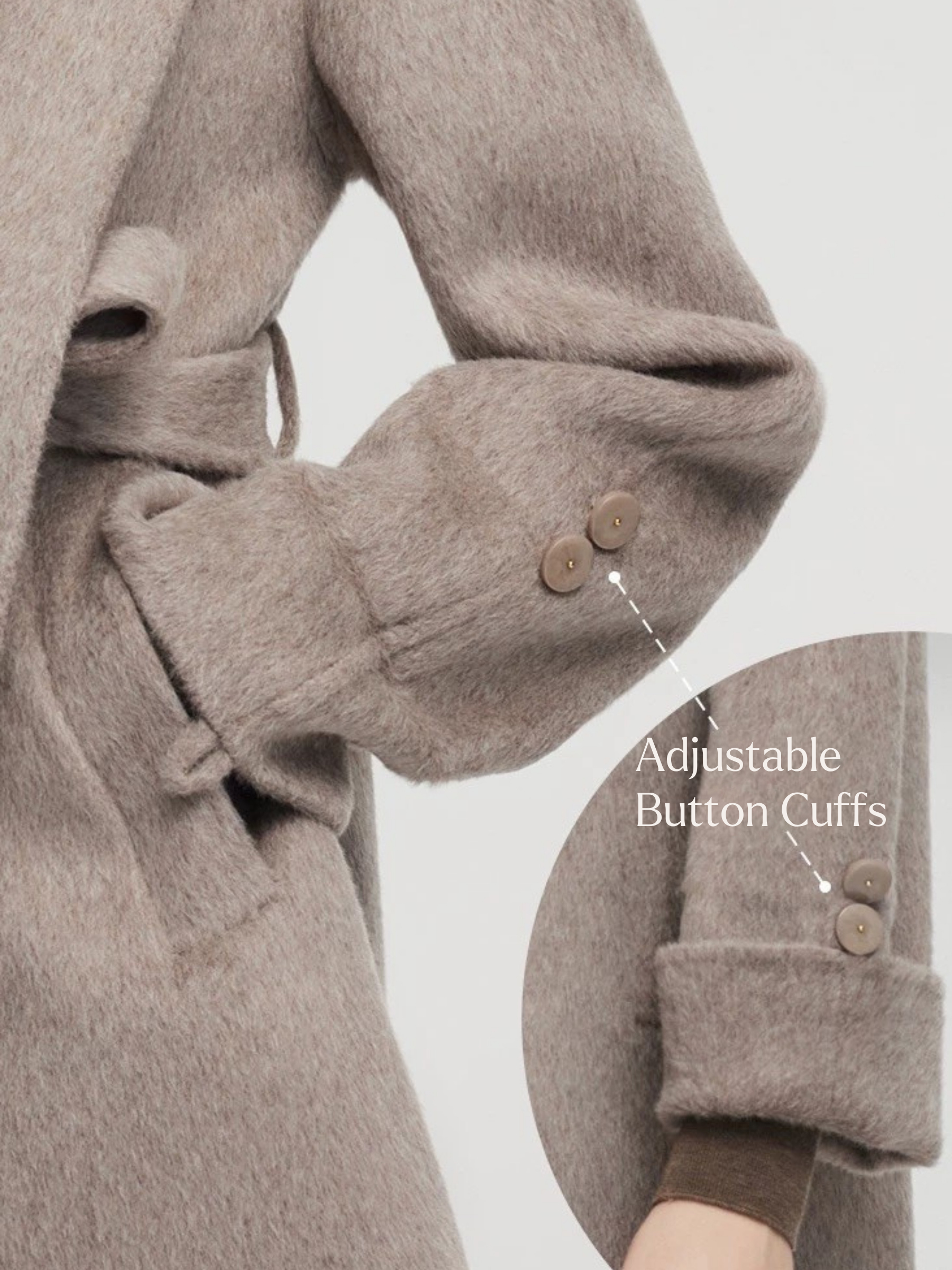 Alpaca Wool Wrap Coat