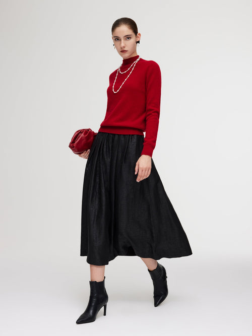 100% Cashmere Mock Neck Sweater