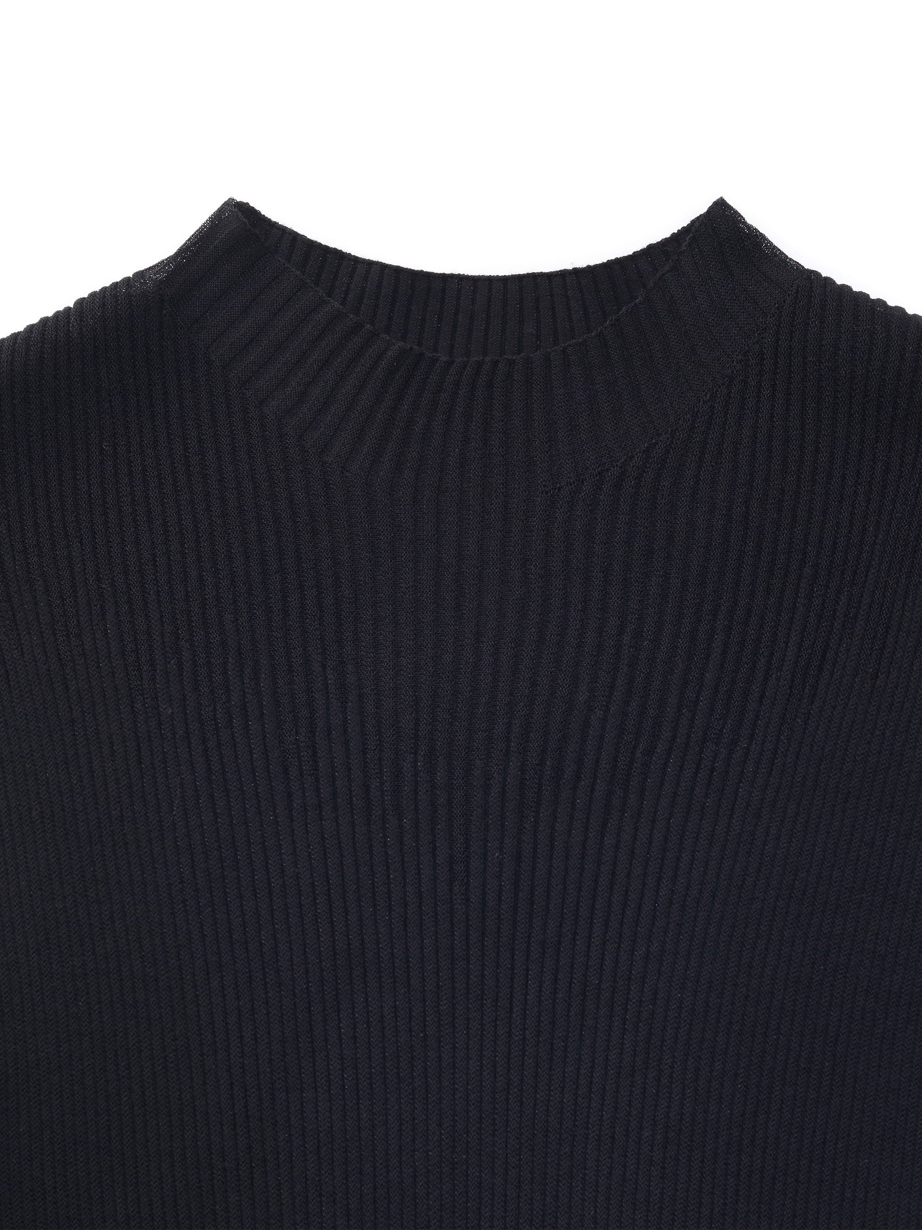 Mock-Neck Ruffle Tank