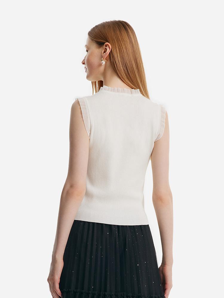 Tencel-Wool Lace Tank Top