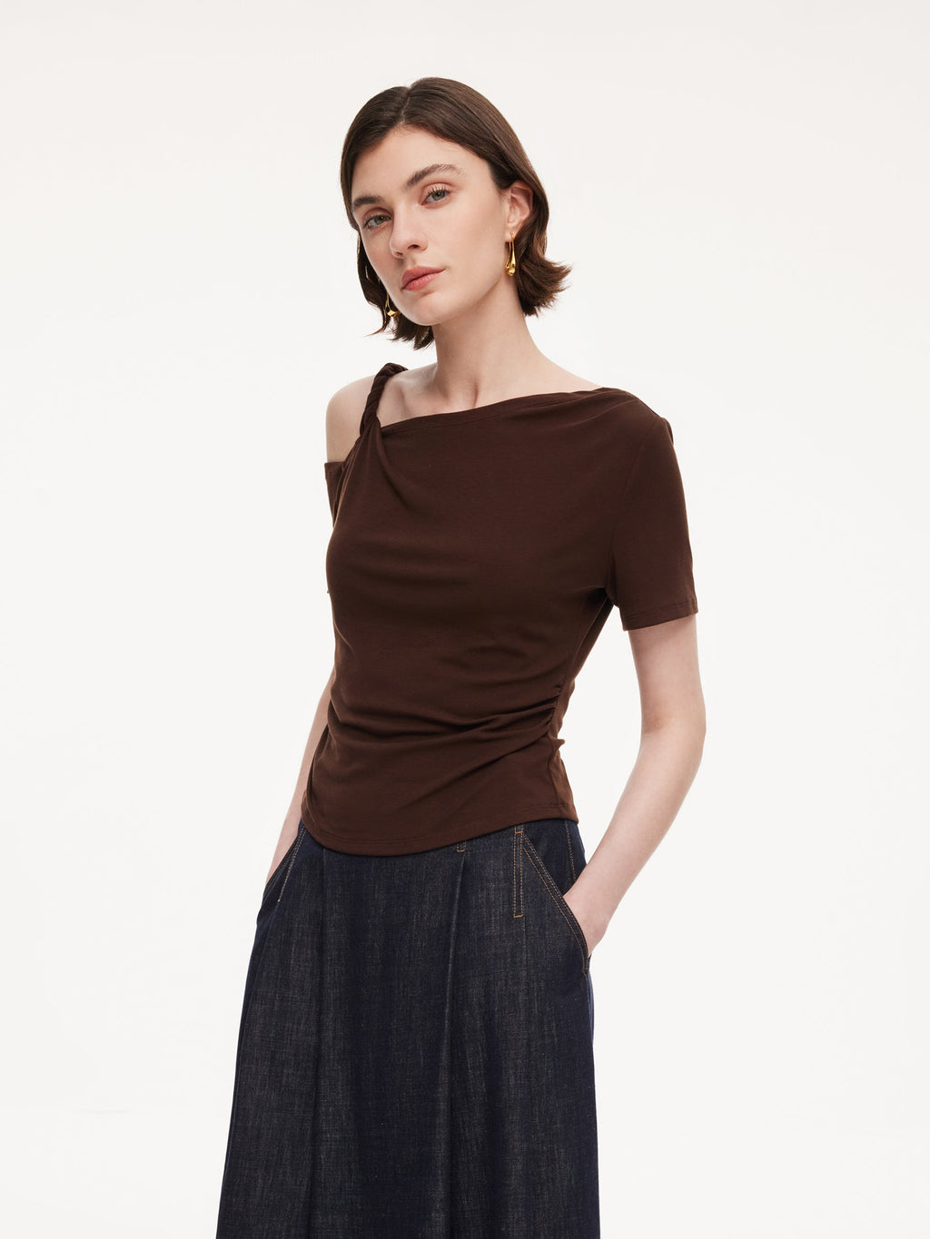 Side-Ruching Slimming Knit