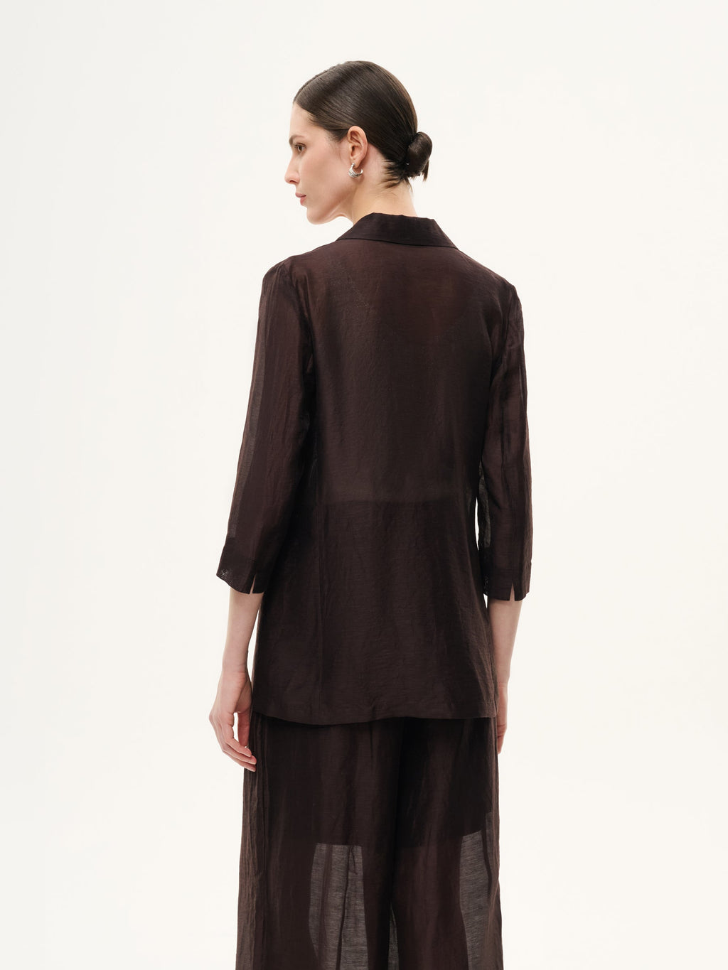 Tencel Linen 3/4 Sleeve Blazer