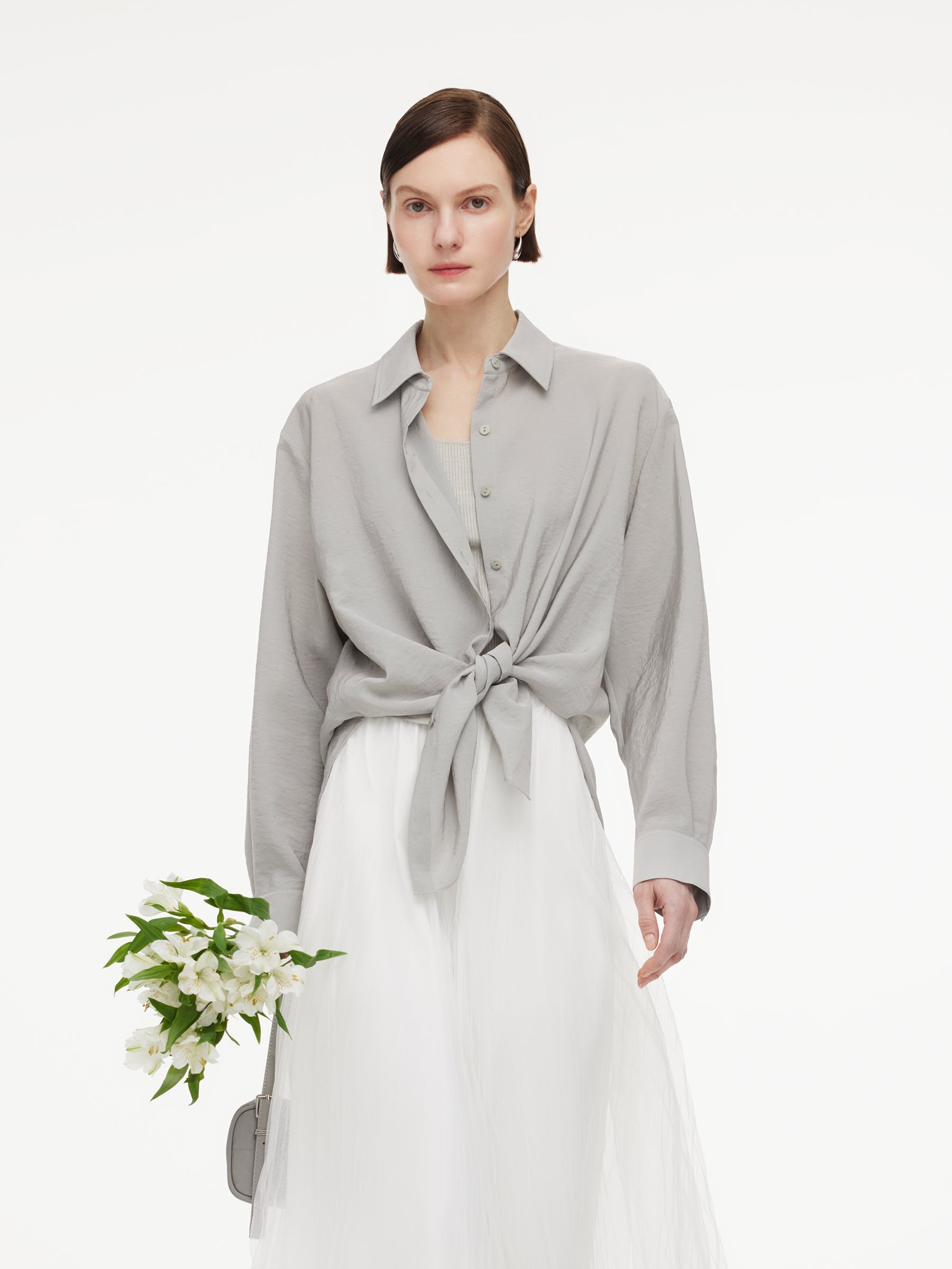 Triacetate Fluid Drape Shirt
