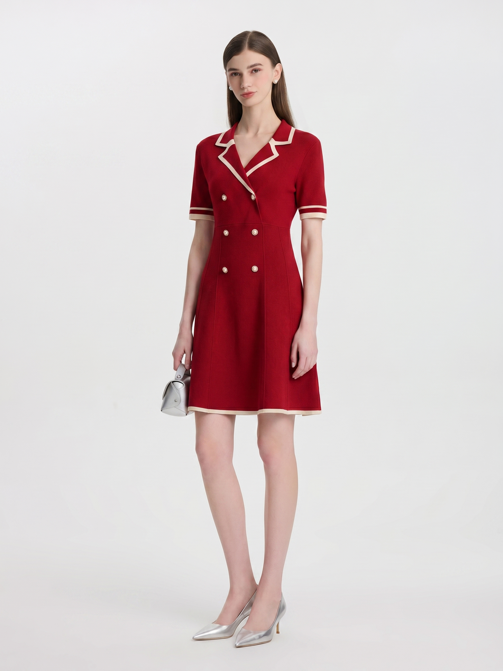 Tencel Lapel Knit Dress