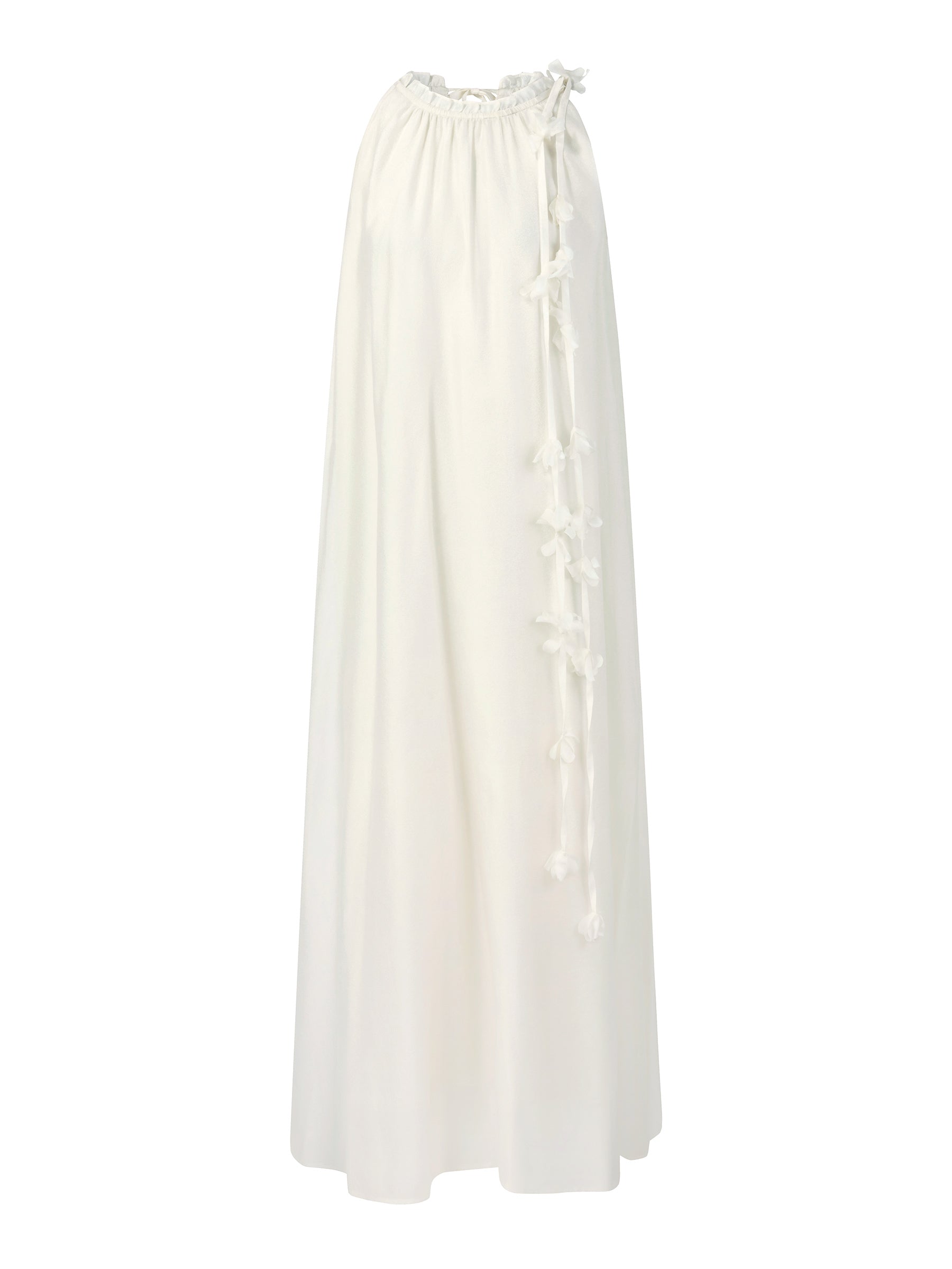 Halter Ruffle Maxi Dress