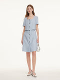 Sequin Acetate Tweed Dress