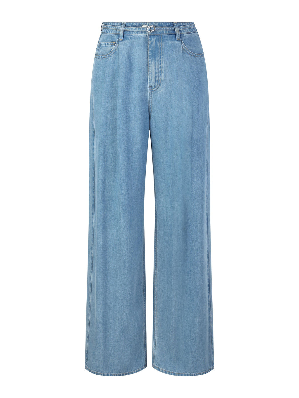 Front-Pleat Summer Denim