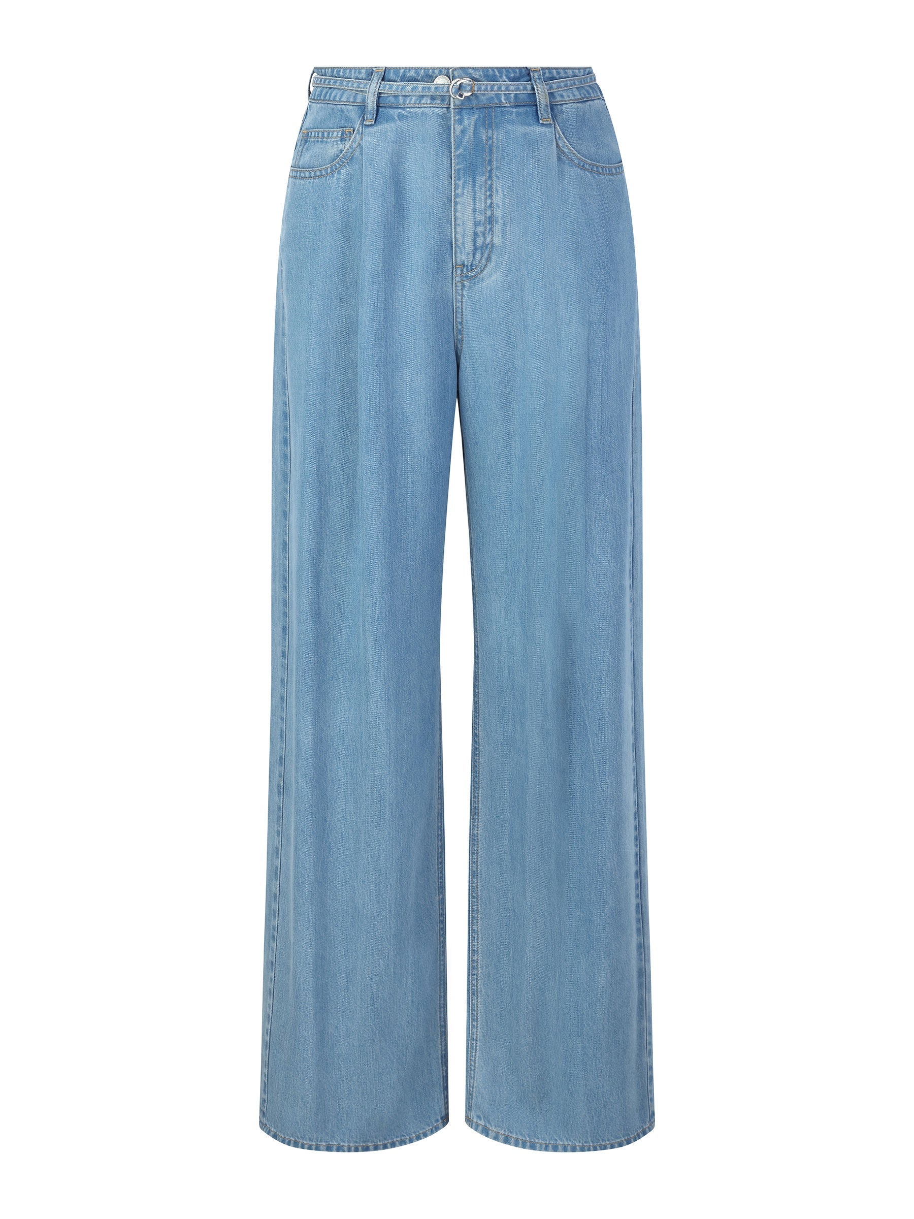 Front-Pleat Summer Denim