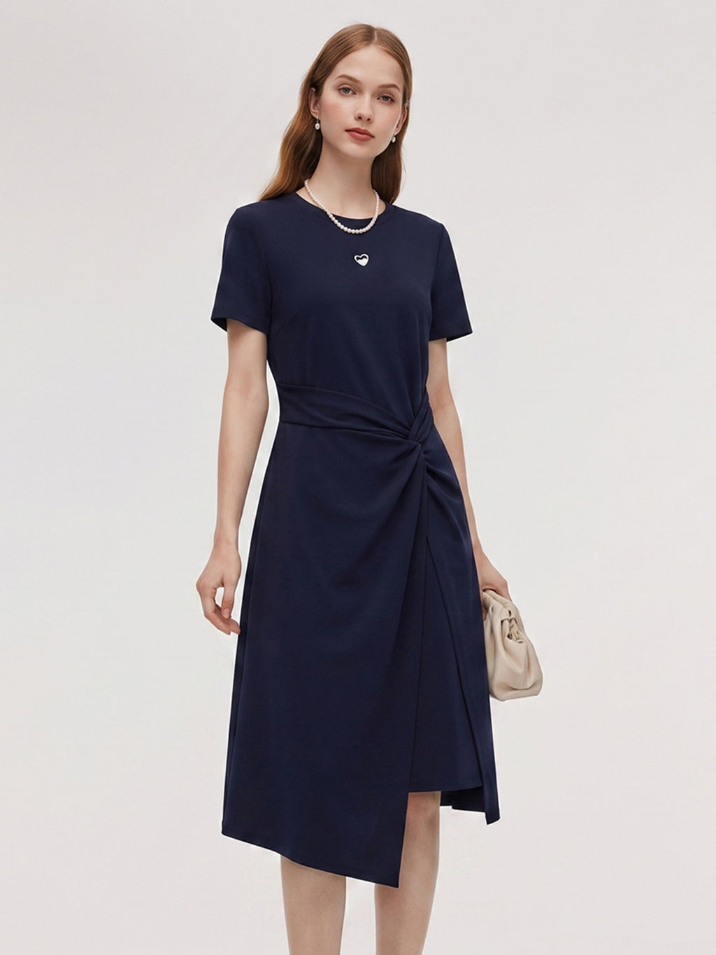 Heart Print Knit Dress