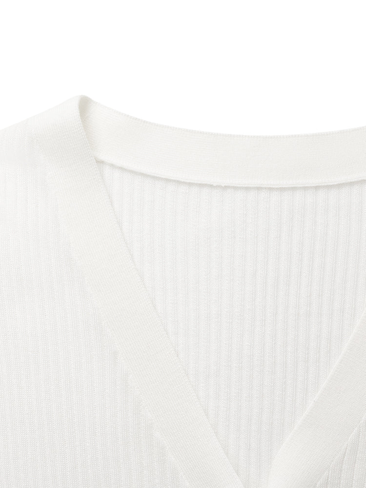 Tencel-Silk V-Neck Cardigan