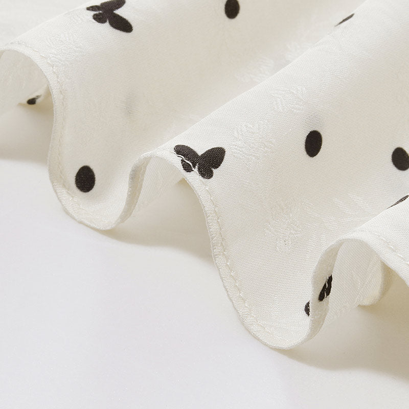 Butterfly Polka Dot Round Neck