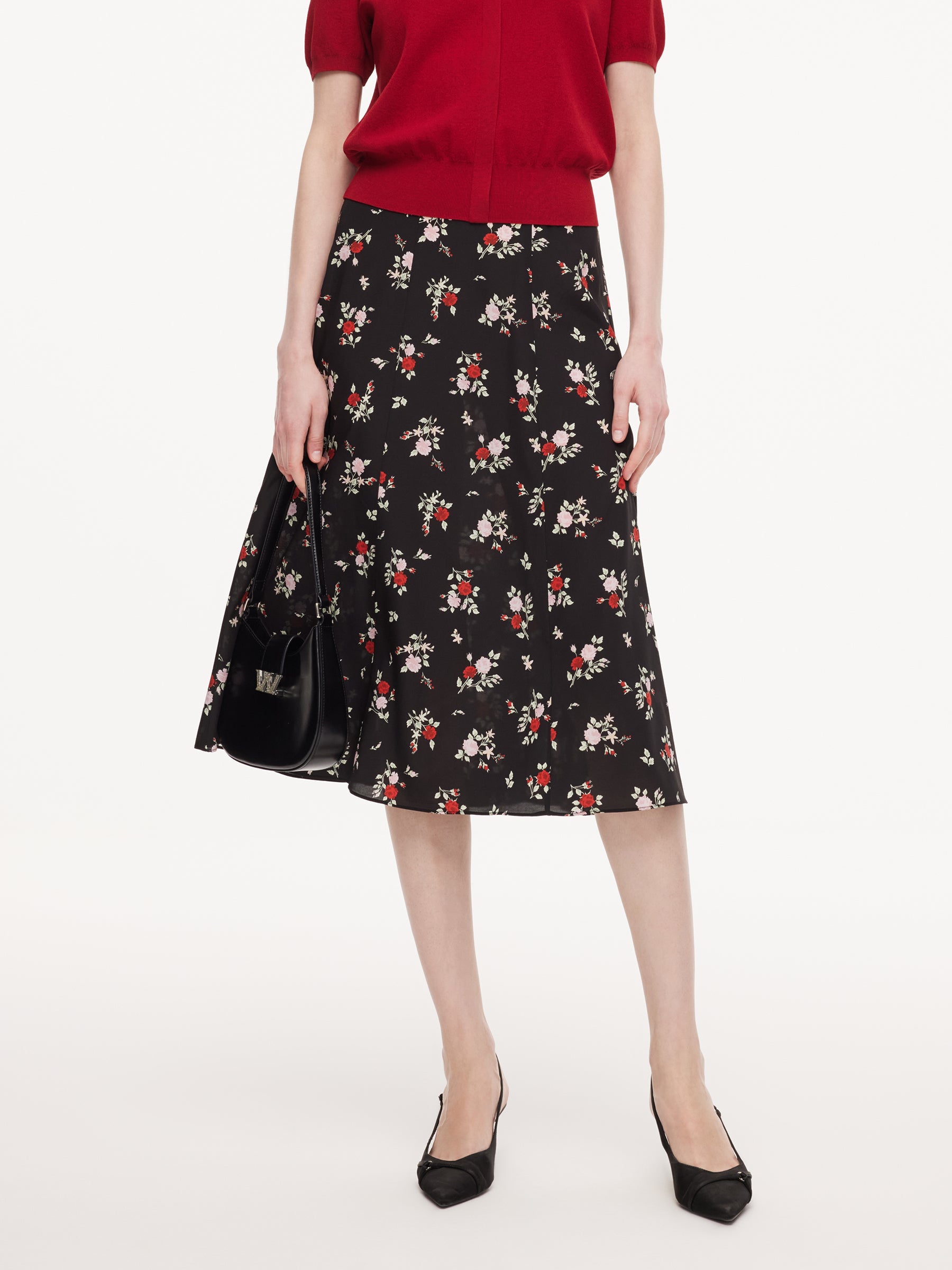 Eight-Panel Hidden-Waist Skirt