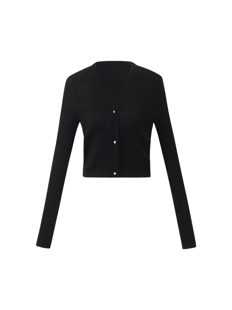 Tencel-Silk V-Neck Cardigan
