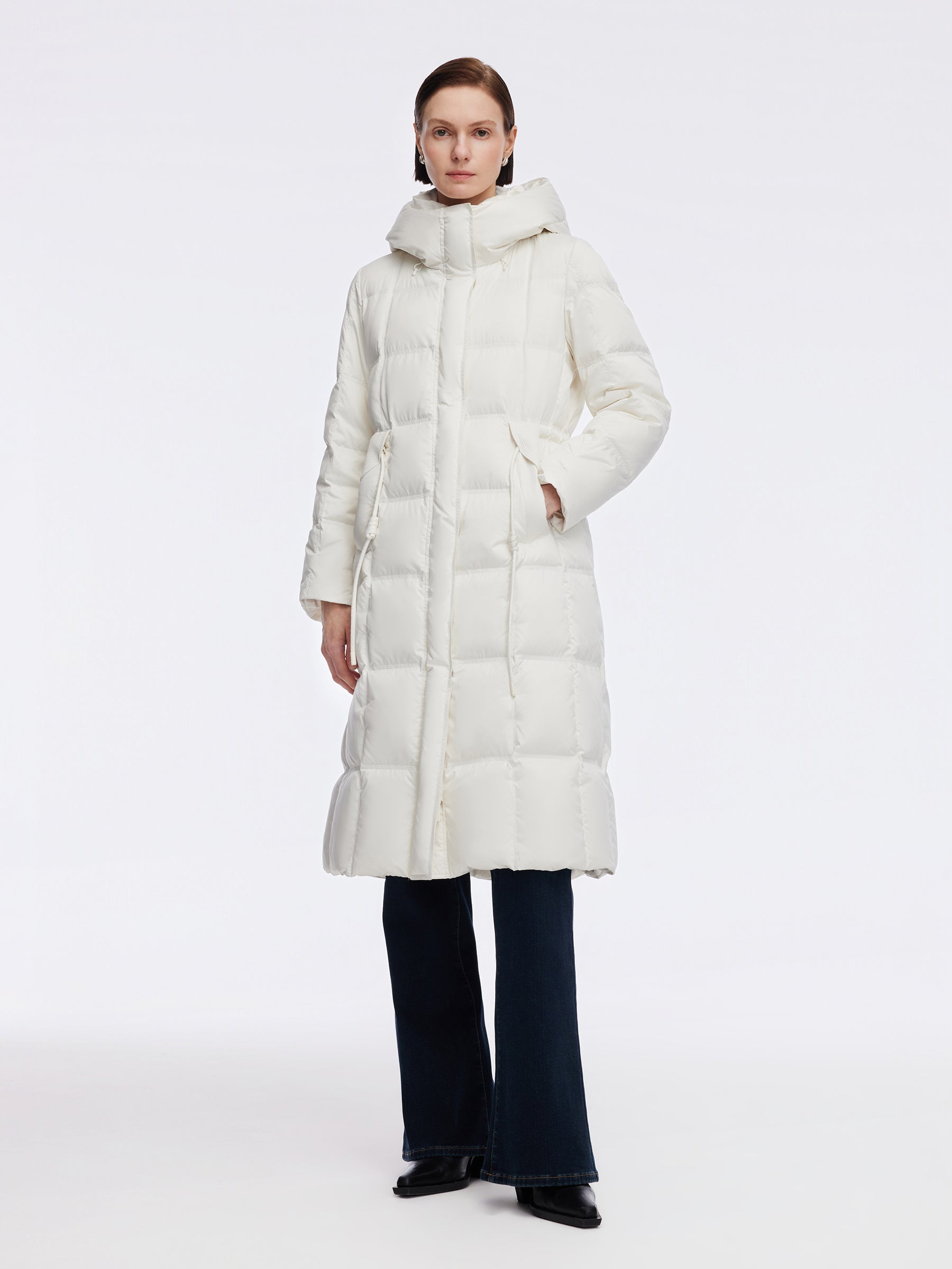 Square Quilted Fitted Coat