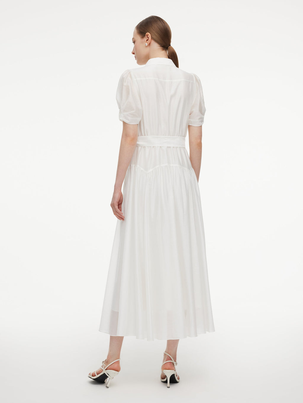 High-Waist A-Line Shirt Dress