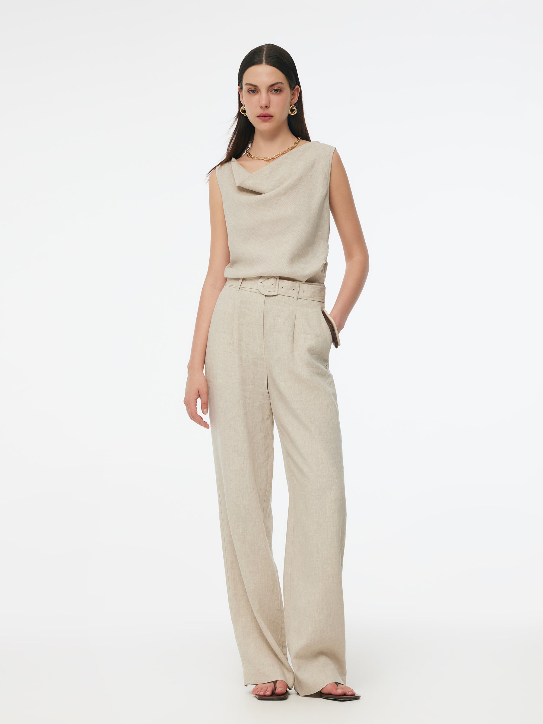 Cowl Neck Feminine Top