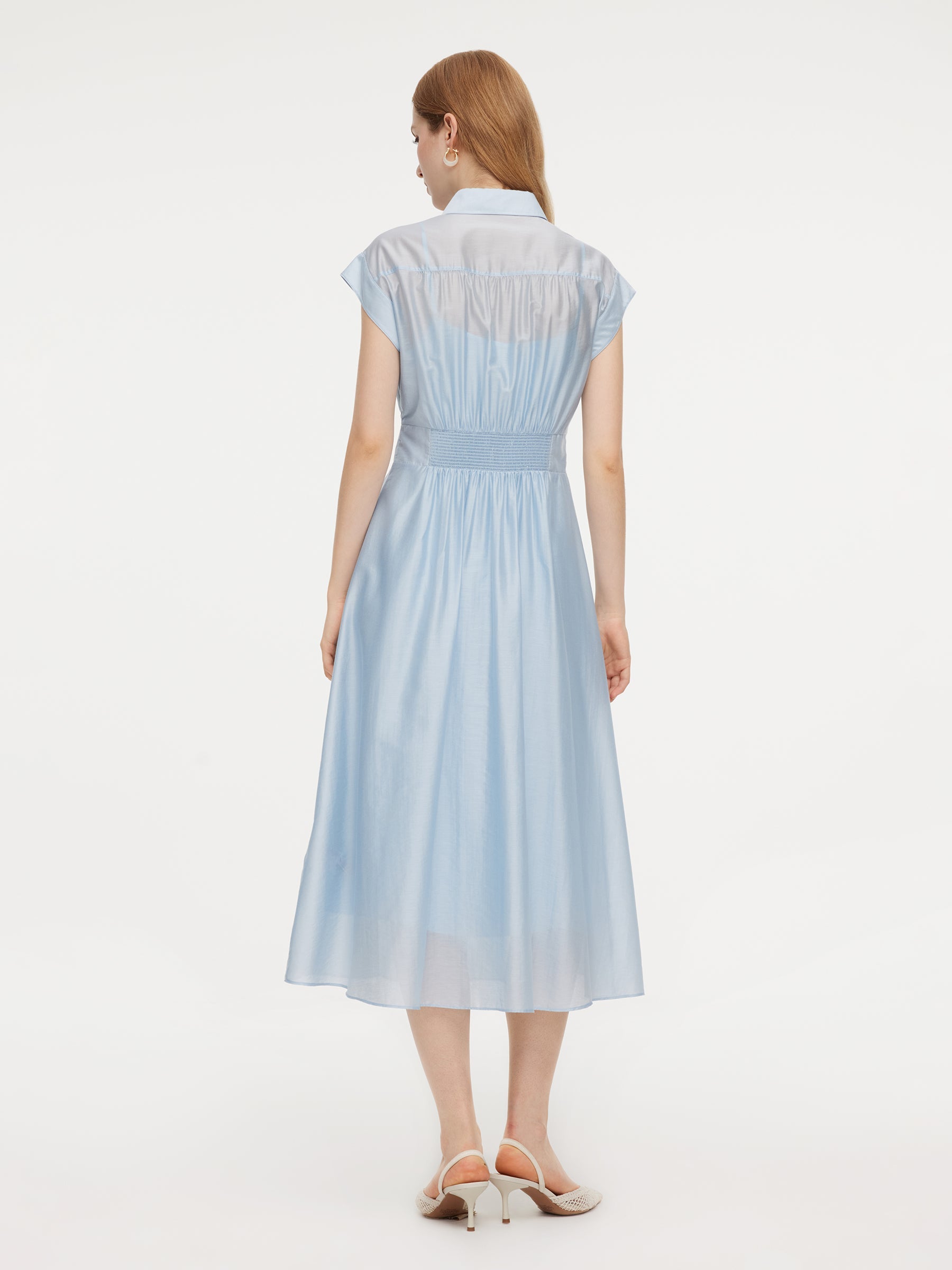 Tencel Shirt Dress with Slip