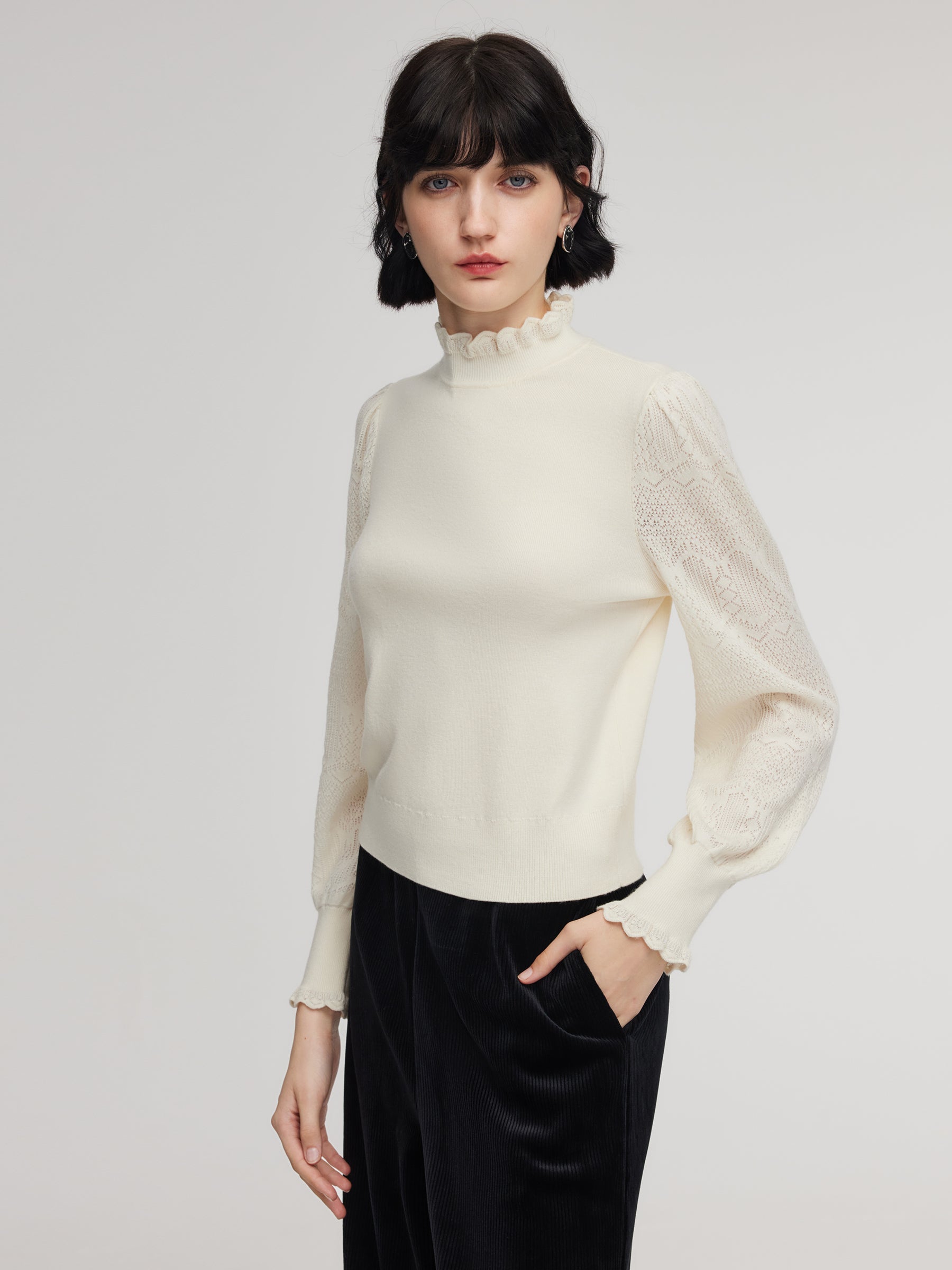 Lantern Sleeve Fit Sweater