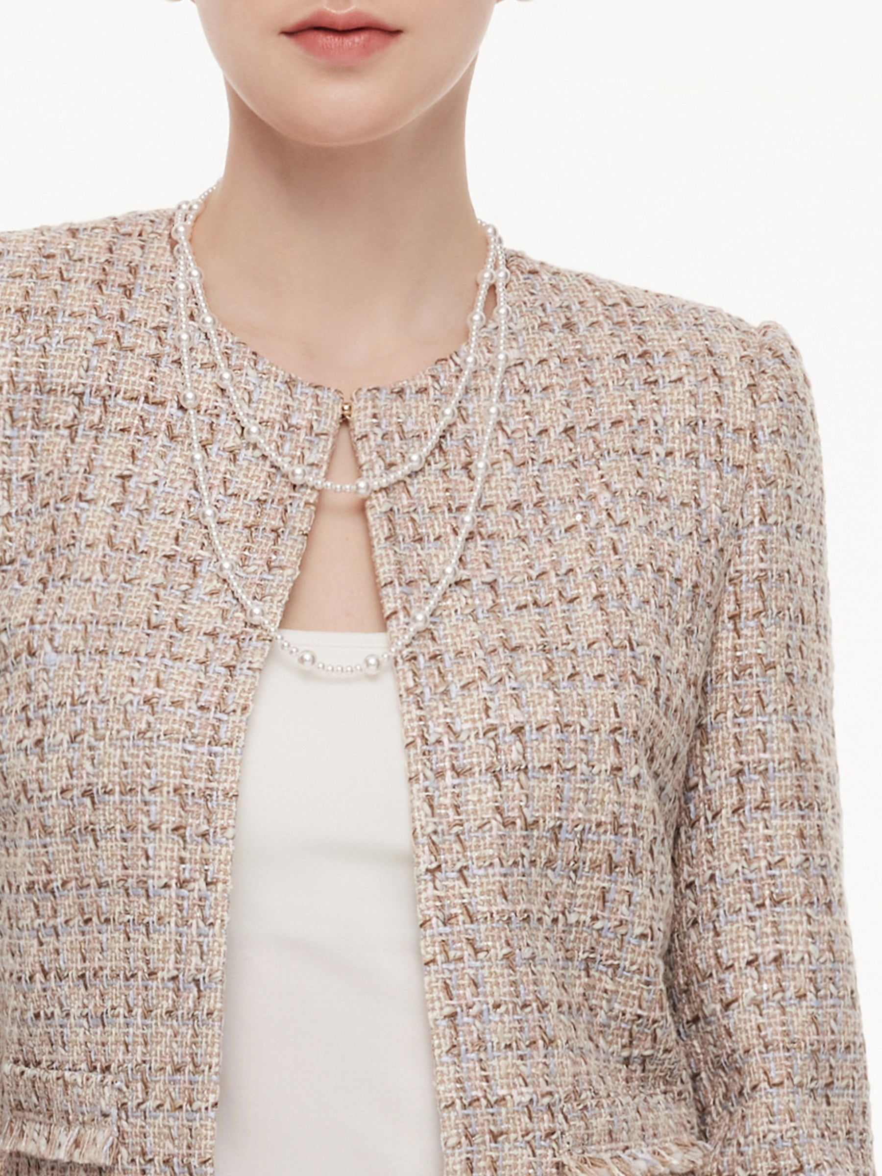 Wool Blend Boxed Jacket