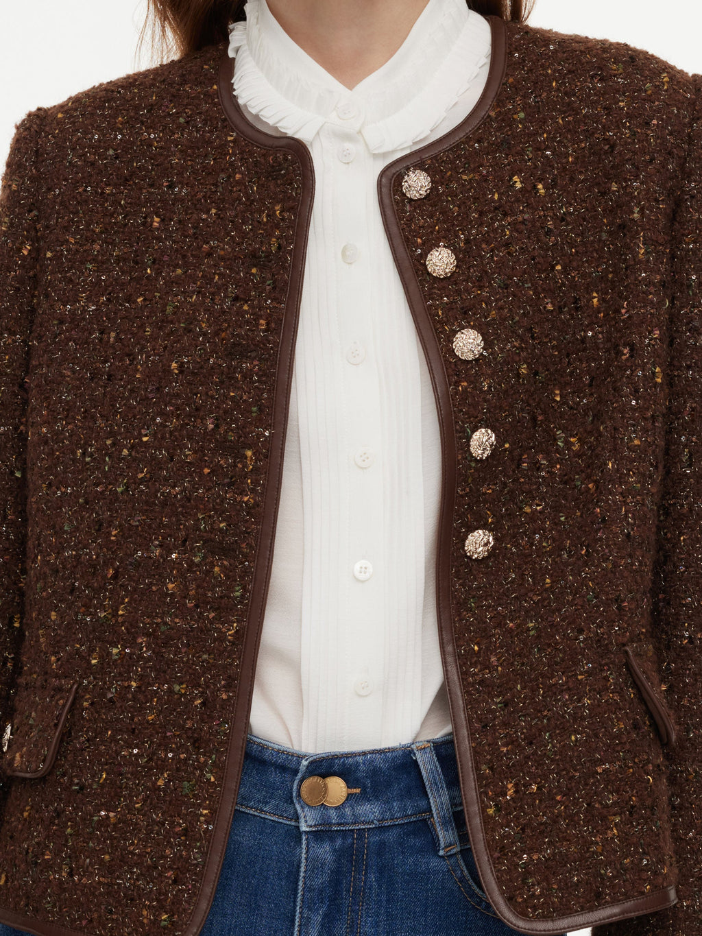 Wool Blend Sequin Jacket