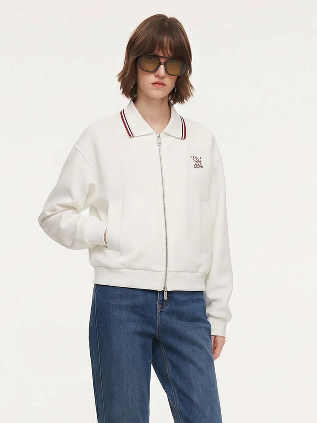 Cotton Letter Embroidery Jacket
