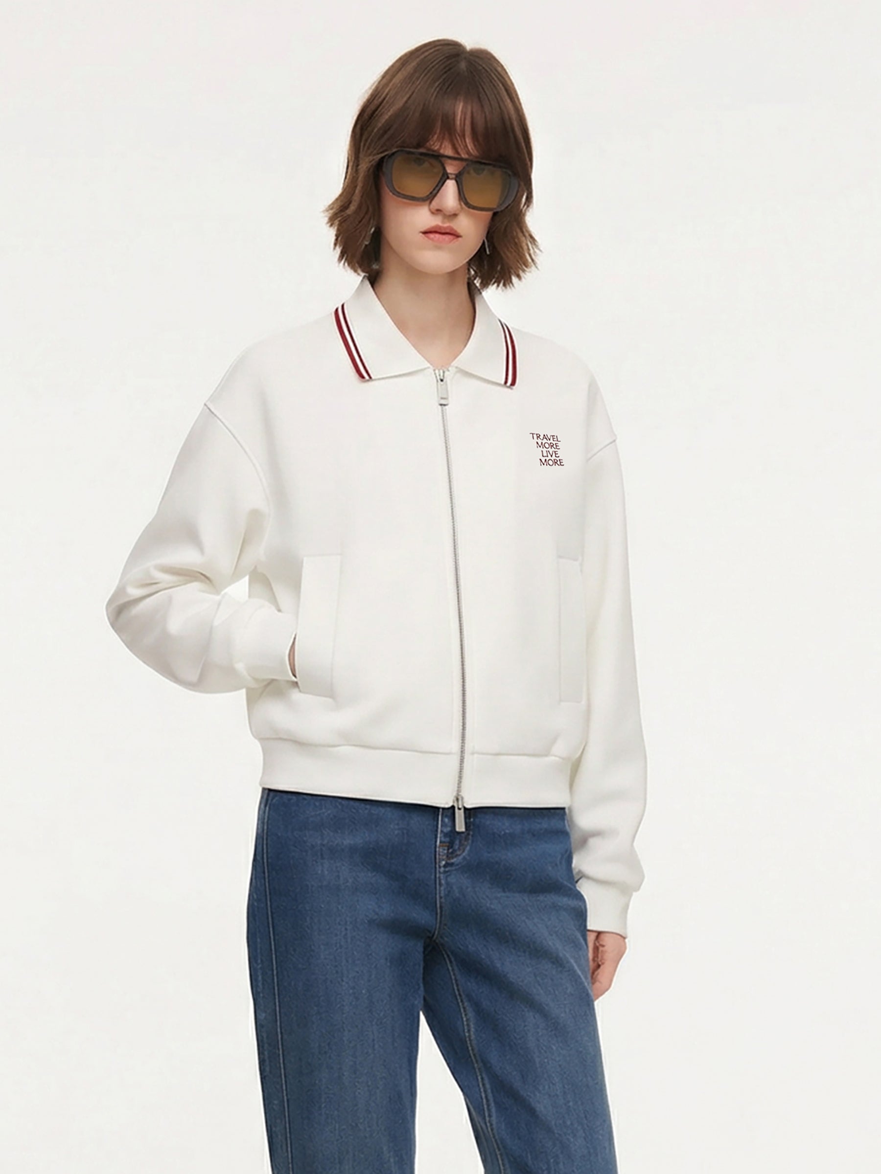 Cotton Letter Embroidery Jacket