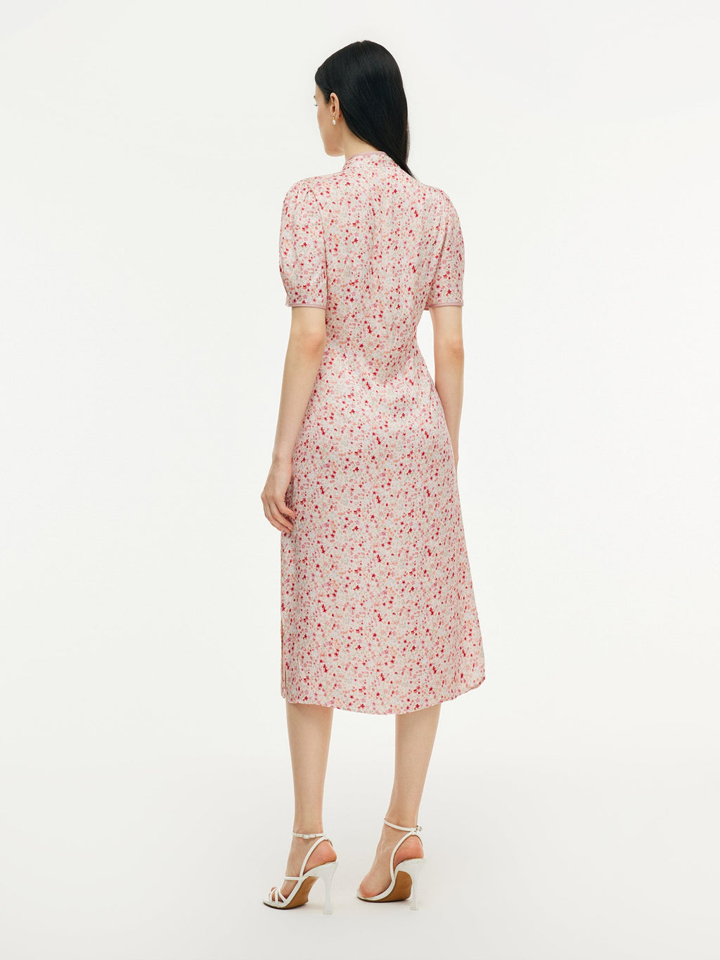 Cherry Blossom Qipao Midi Dress