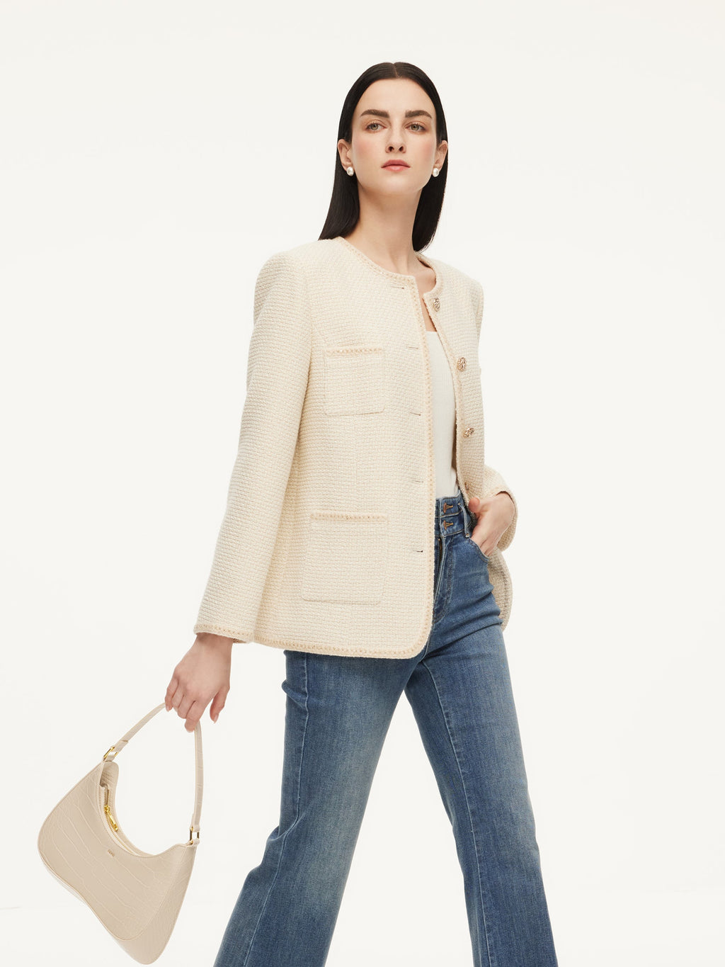 Shimmer Braided Wool Jacket