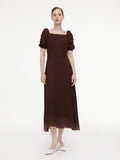 Mulberry Silk Square Neck Maxi Dress
