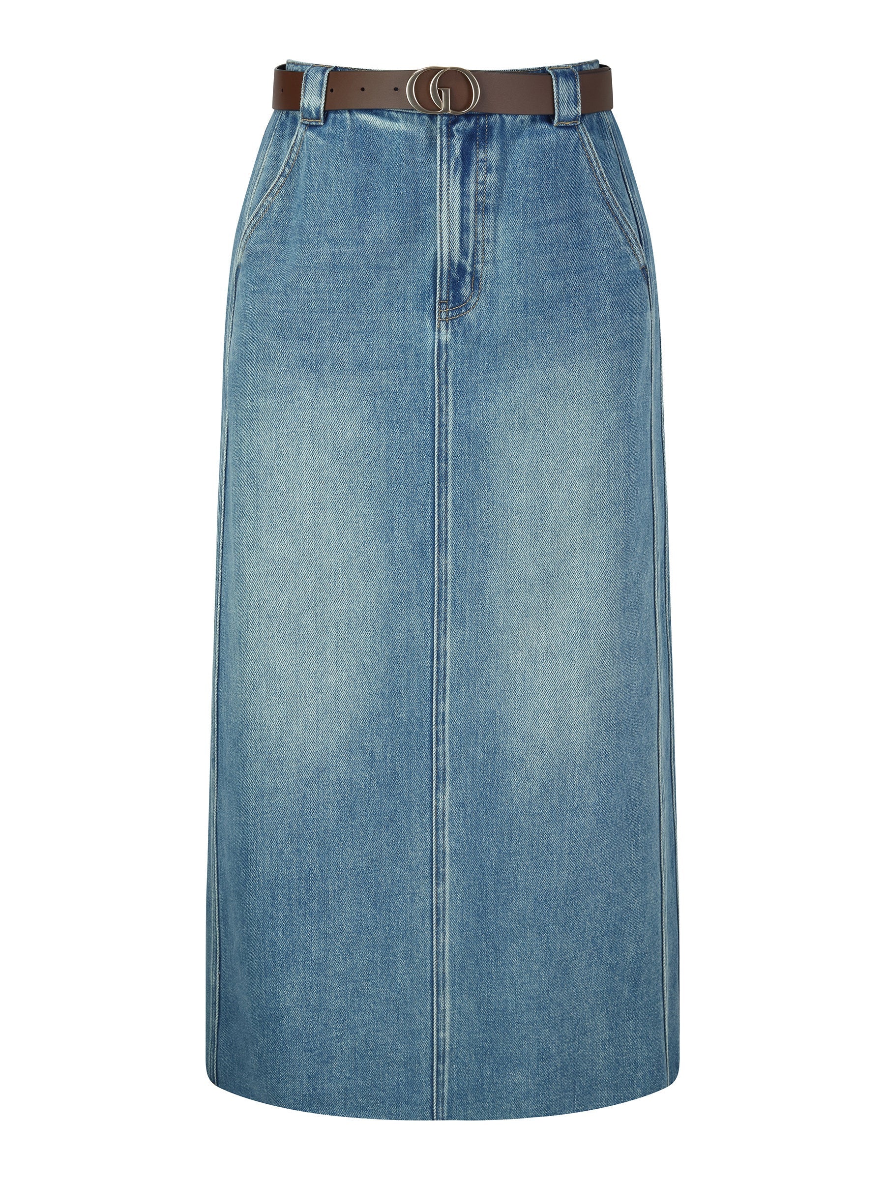 Lyocell-Cotton Denim Skirt