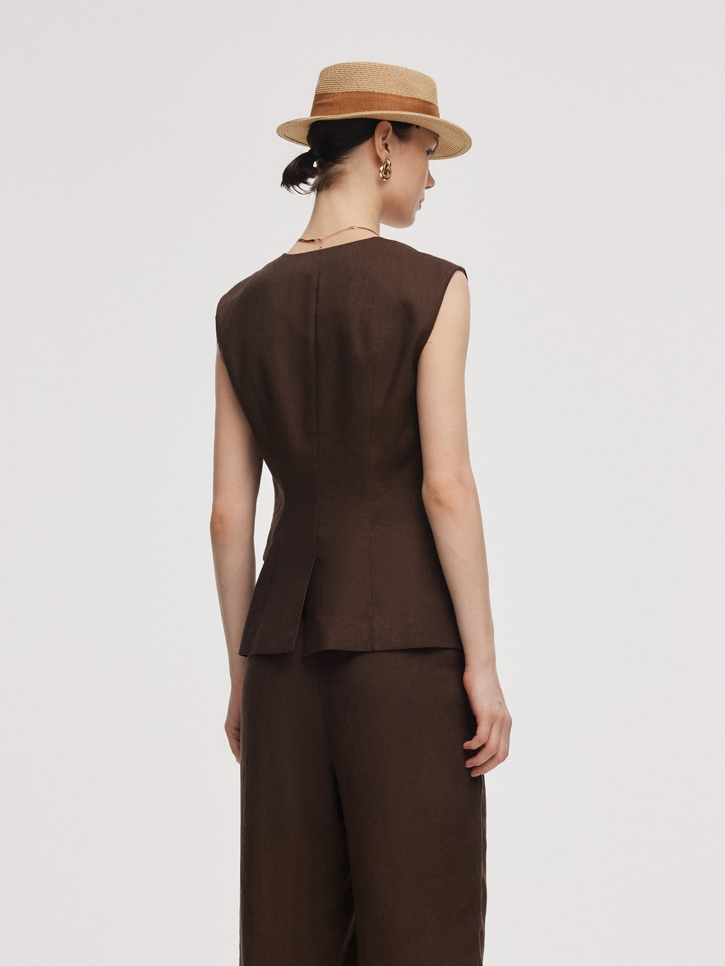 Linen Slim Fit Vest