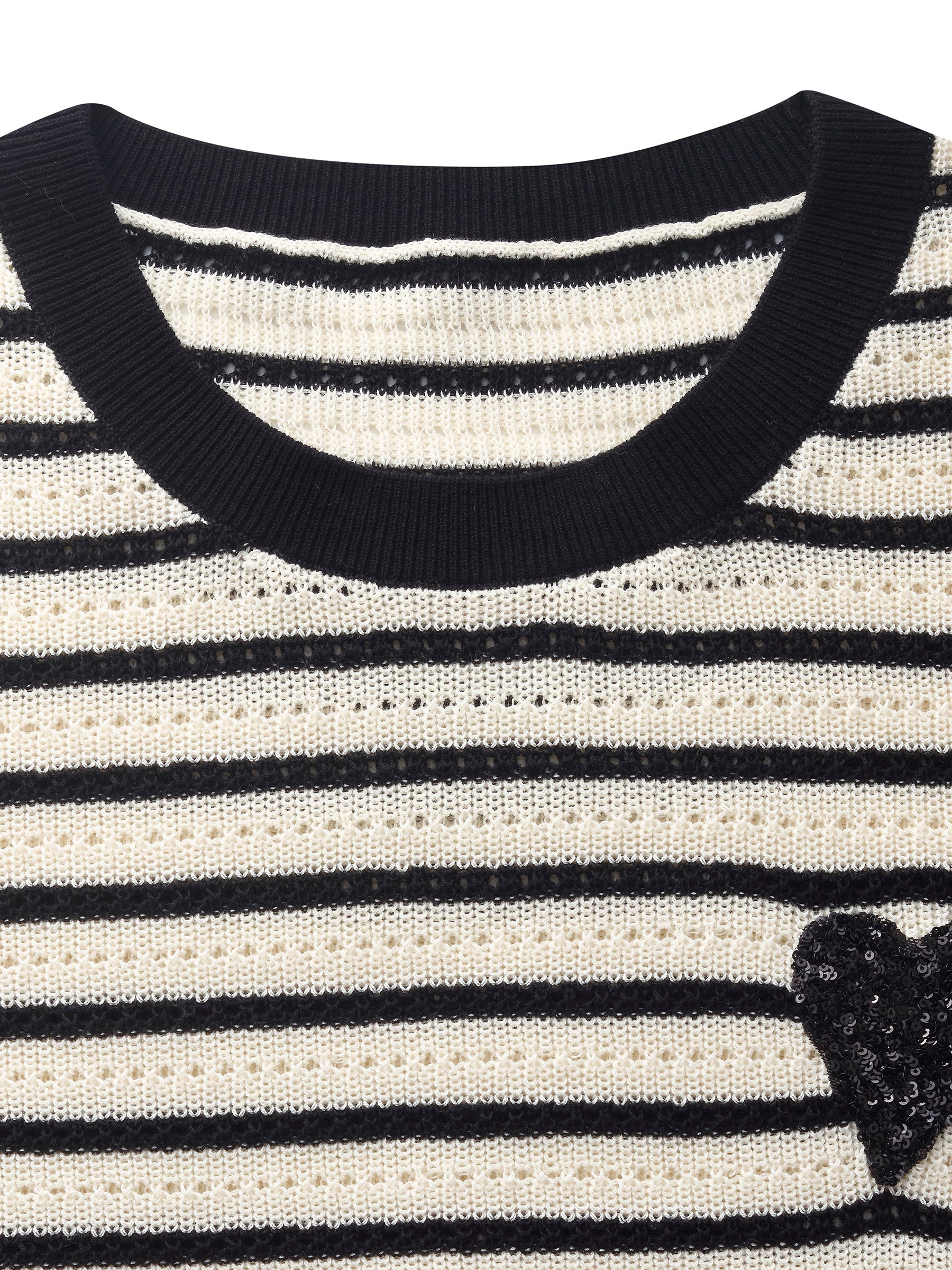 Cotton Heart Openwork T-Shirt