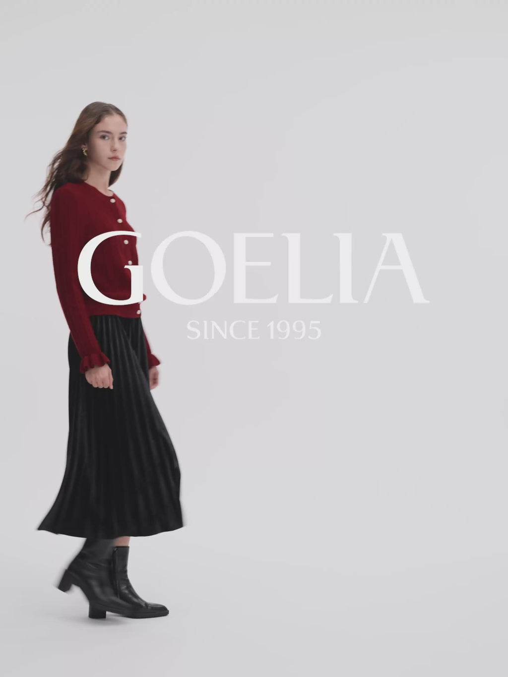 Tencel Wool Ruffle Cuff Cardigan