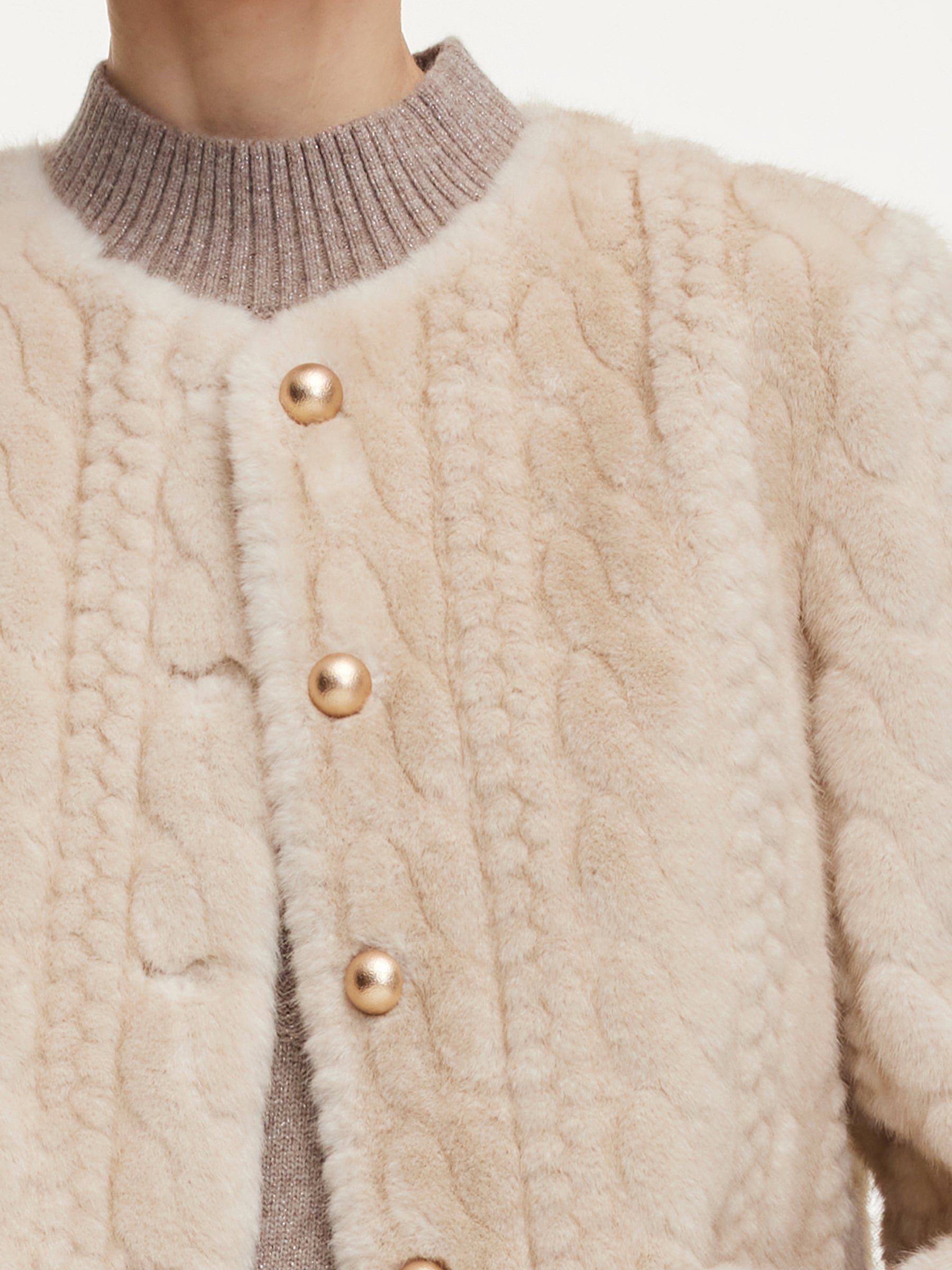 Eco-Fur Cropped Coat