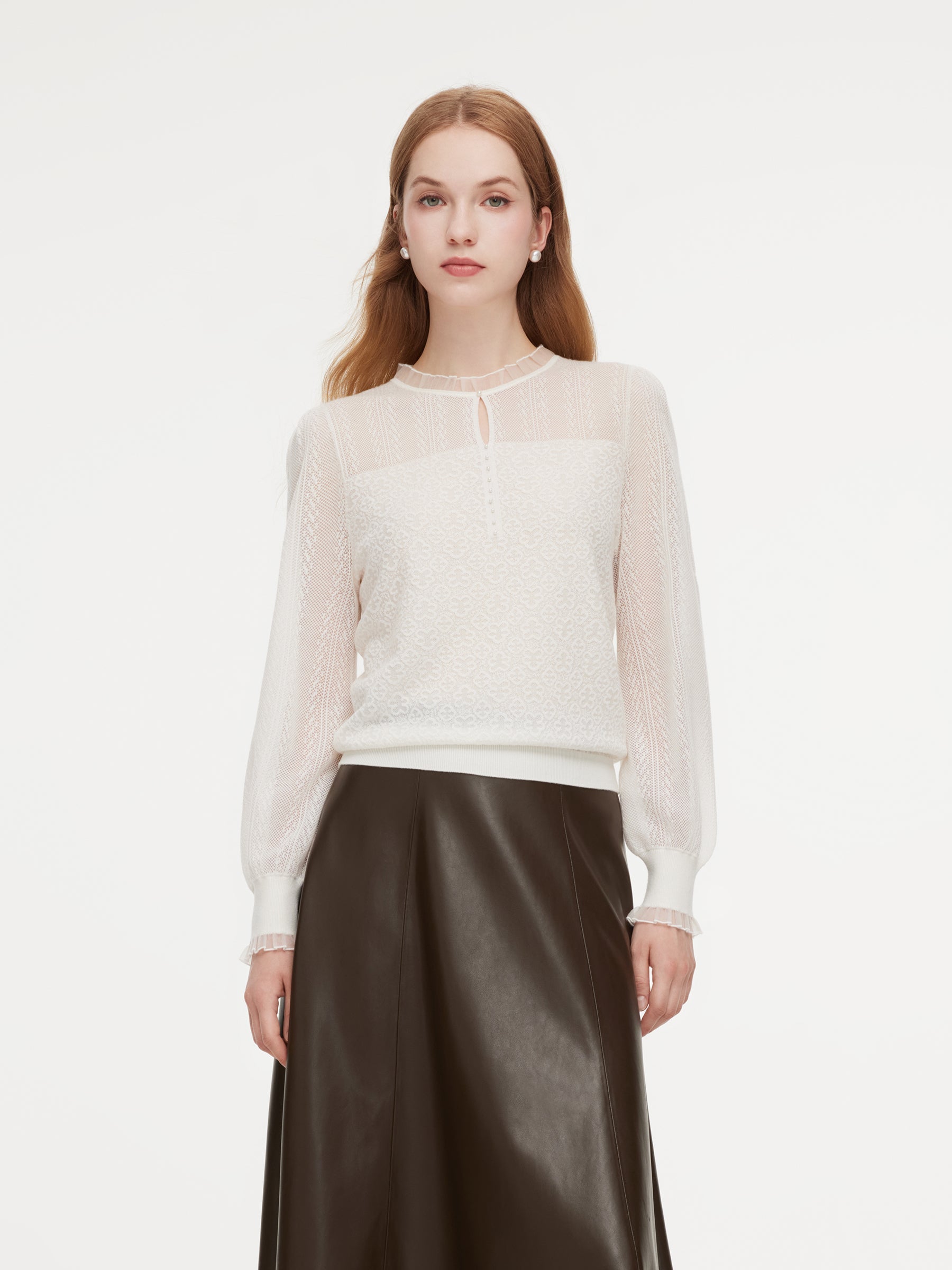 Cashmere-Blend Panelled Knit
