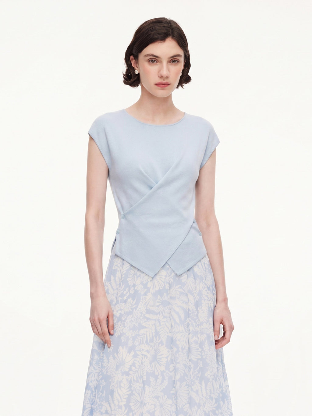 Lyocell-Triacetate Wrap Top