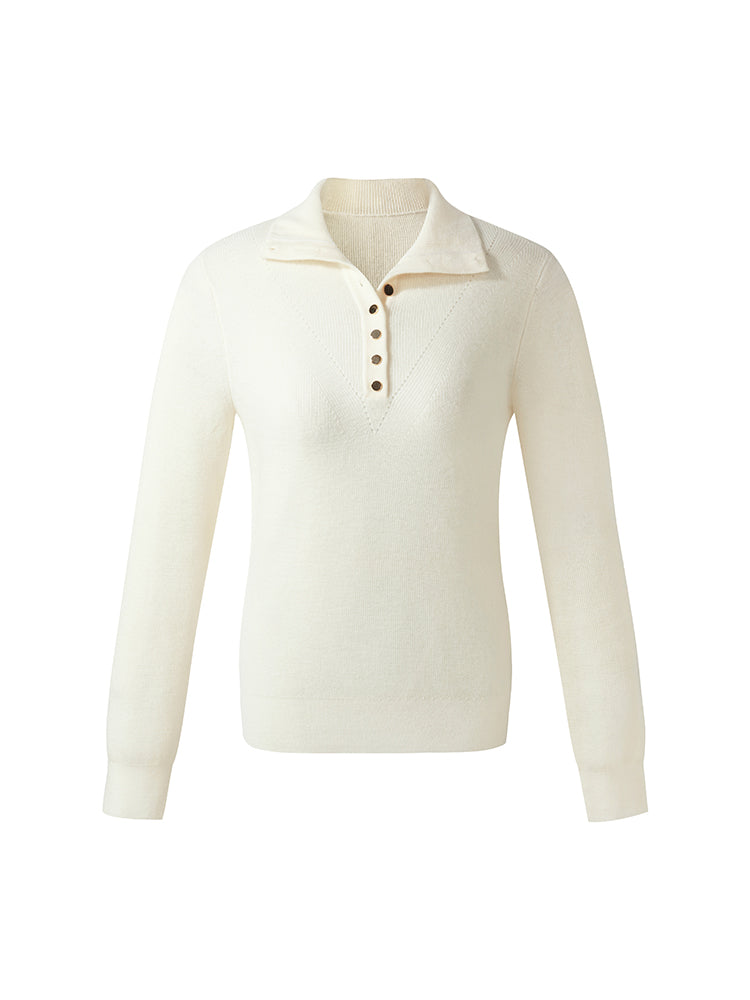 100% Wool Half-Turtleneck Sweater