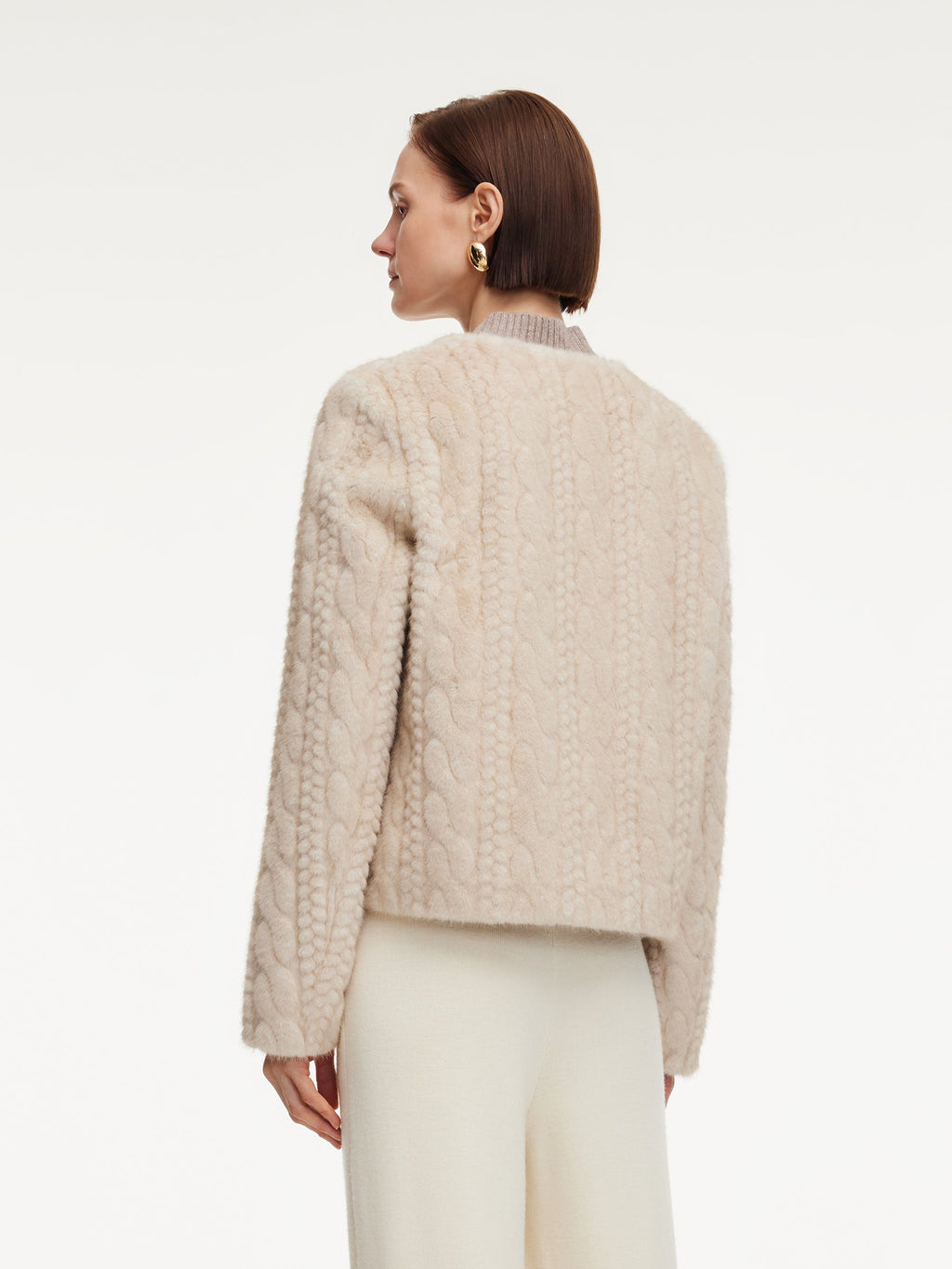 Eco-Fur Cropped Coat