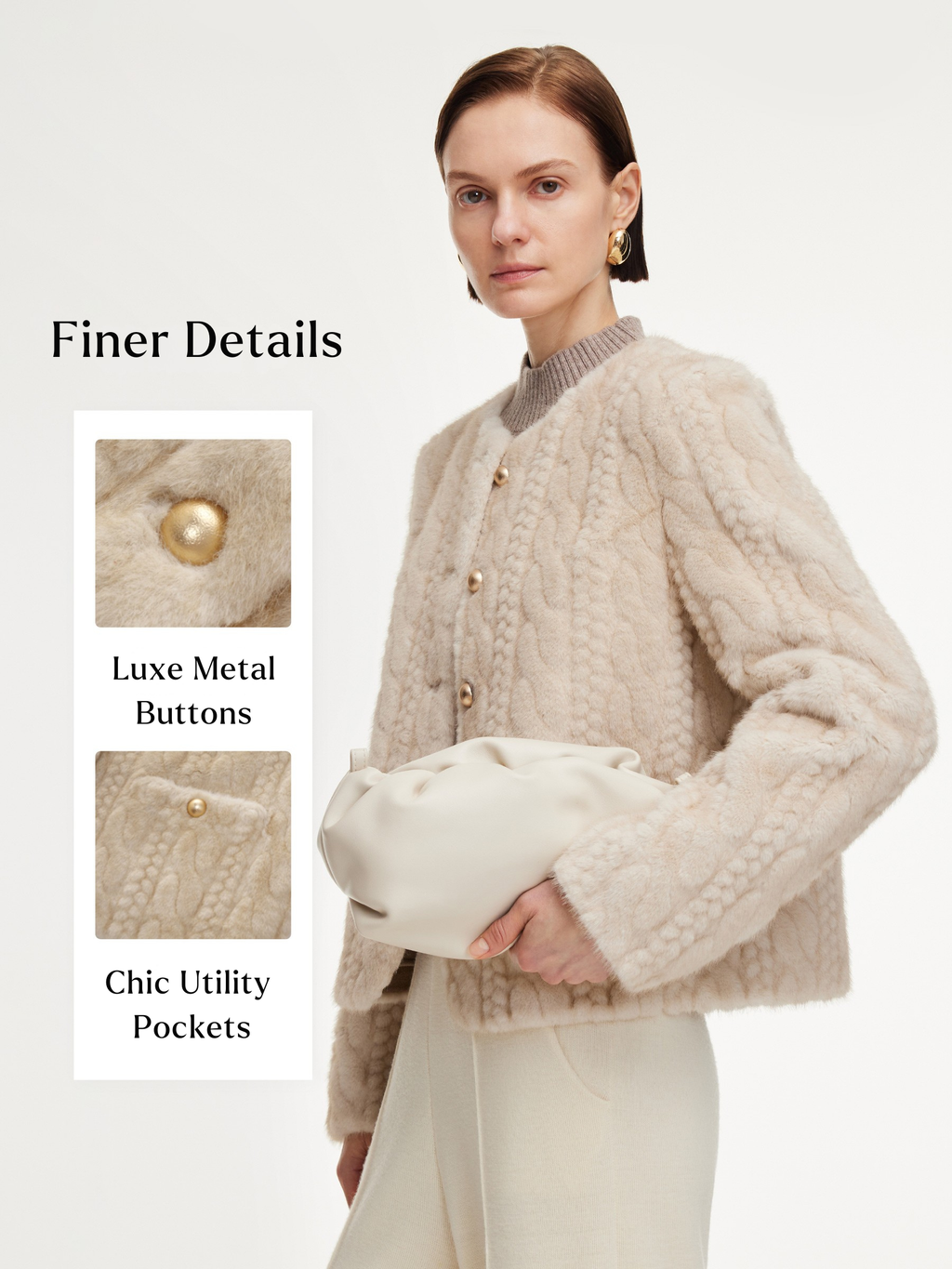 Eco-Fur Cropped Coat