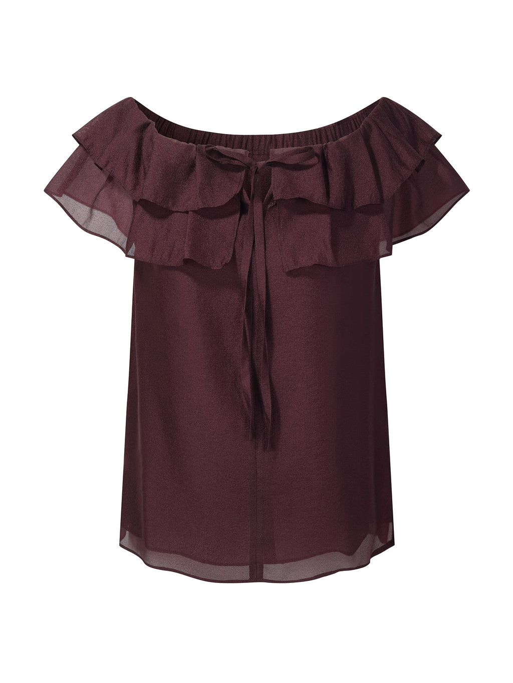 Off-Shoulder Ruffle Tie Top