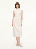 Sequin Lace Qipao Midi Dress